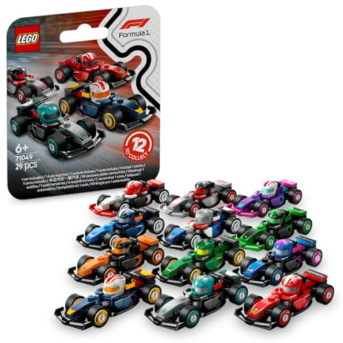 LEGO F1 Koleksiyonluk Yarış Arabaları 71049 – 6 Yaş ve Üzeri Çocuklar için Hediye Fikri, Ferrari ve McLaren Dahil 12 Formula 1 Takımının Mini Modellerini İçeren Oyuncak Araba Yapım Seti (29 Parça) – MegTR