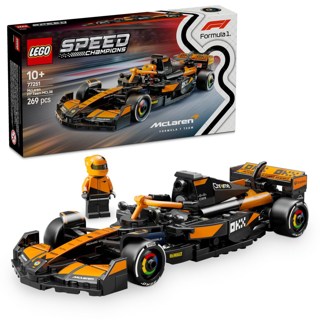 LEGO Speed Champions McLaren F1 Team MCL38 Yarış Arabası 77251 – 10 Yaş ve Üzeri Kız ve Erkek Çocukları ile Yetişkin Motorseverler için Sürücü Minifigürü İçeren Yapım ve Sergileme Seti (269 Parça) – MegTR