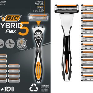 BIC Flex 5 Hybrid Tıraş Bıçağı Seti 1 Gövde + 10 Yedek Başlık 5 Bıçaklı Erkek Tıraş Bıçağı – MegTR