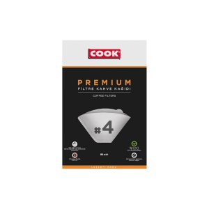 COOK Premium Filtre Kahve Kağıdı – Ebat 4, 80 adet – MegTR