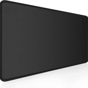 Klasse Classic Mouse Pad, Dikişli Kenar, Kaymaz Taban, Büyük Boy Pürüzsüz Yüzey, Baskısız Ofis Tipi Masa Koruyucu, Ergonomik Mouse Ped (90×40 cm – XX Large, Siyah) – MegTR