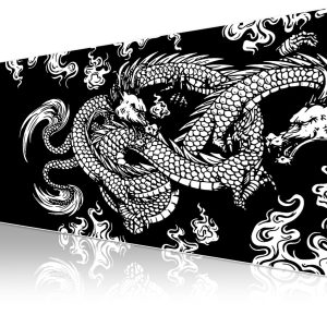Klasse Pro – 10 Farklı Model Dikişli Kenar 90×40 cm Oyuncu Gaming Mouse Pad (Dragon Knot, 90×40 cm) – MegTR