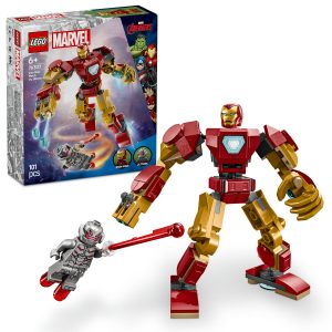 LEGO Marvel Iron Man Robotu, Ultron’a Karşı 76307 – 6 Yaş ve Üzeri Çocuklar için Süper Kahraman Hediyesi Fikri, Iron Man ve Lazer Işını Tutan Ultron Karakterleri İçeren Oyuncak Yapım Seti (101 Parça) – MegTR