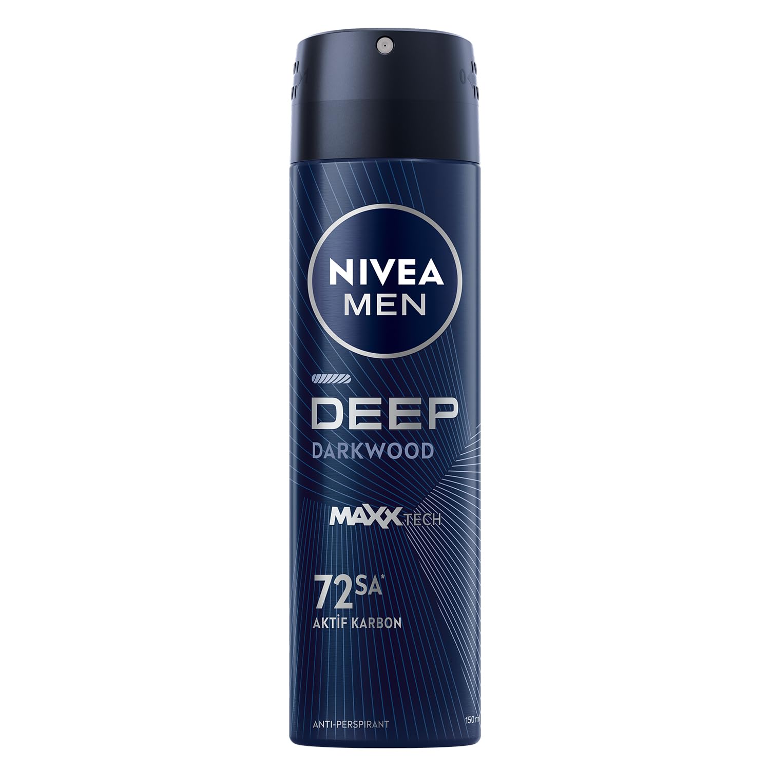 NIVEA MEN Erkek Sprey Deodorant Deep Dimension Darkwood 150ml, 72 Saat Anti-Perspirant Koruma, Maskülen Koku – MegTR