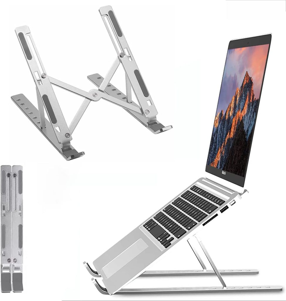 OBEV Taşınabilir Laptop Stant Bilgisayar Stant Notebook Stant Tüm Laptoplarla Uyumlu Bilgisayar Standı Taşınabilir Metal Kaymaz Stant Dizüstü Bilgisayar Stantları Stantı – MegTR