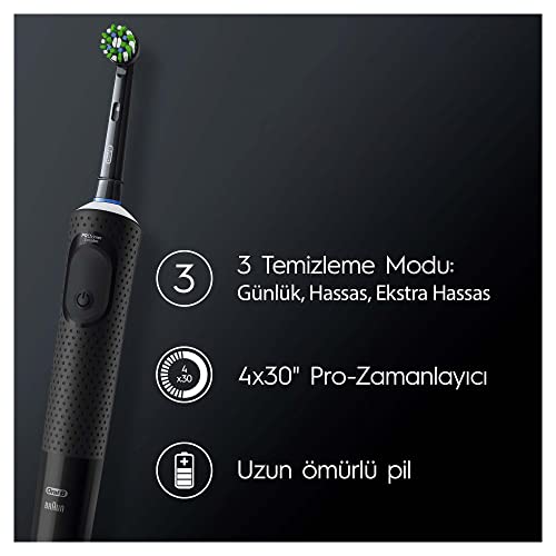 Oral-B Şarjlı/Elektrikli Diş Fırçası Vitality Pro Siyah Koruma ve Temizlik – MegTR