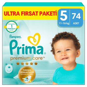 Prima Bebek Bezi Premium Care 5 Numara 74 Adet Ultra Fırsat Paketi – MegTR