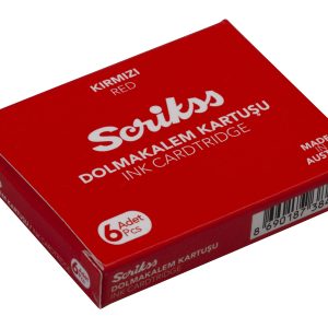 Scrikss Kartuş Dolma Kalem Kartuşu 6'lı Paket Kırmızı – MegTR
