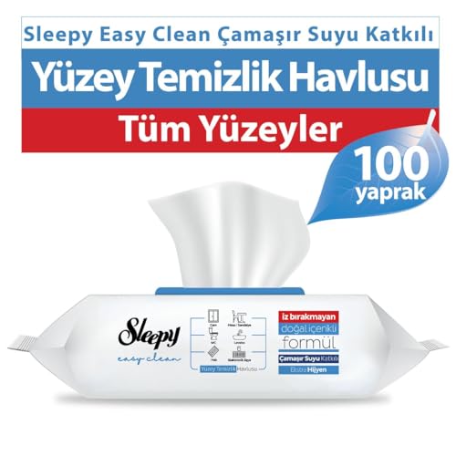 Sleepy Easy Clean Çamaşır Suyu Katkılı Yüzey Temizlik Havlusu&Mendili 100 Yaprak – MegTR