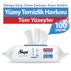 Sleepy Easy Clean Çamaşır Suyu Katkılı Yüzey Temizlik Havlusu&Mendili 100 Yaprak – MegTR
