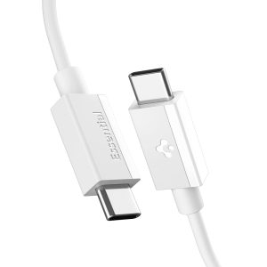 Spigen USB-C to USB-C 2 Metre Kablo 60W Güç/PPS 2.0 Desteği Super Hızlı Şarj / 480 Mbps Data Aktarım Hızı Type-C Ekstra Dayanıklı White – ACA08719 – MegTR