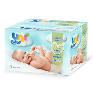 Uni Baby Hassas Dokunuş Islak Mendil 12*52 Yaprak – MegTR
