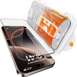 URUCHI iPhone 16e / 14/13 Pro / 13 İle Uyumlu PREMIUM Hizalama Aparatlı ve Takılırken Camın Altında Kesinlikle Toz Bırakmayan Darbelere Karşı Ekstra Güçlü HD Ekran Koruyucu Cam – MegTR