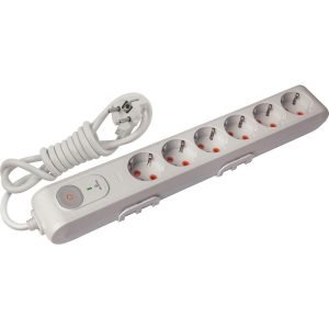 Viko Akım ve Çocuk Korumalı Topraklı 6'lı (altılı) Kablolu Grup Priz – MegTR