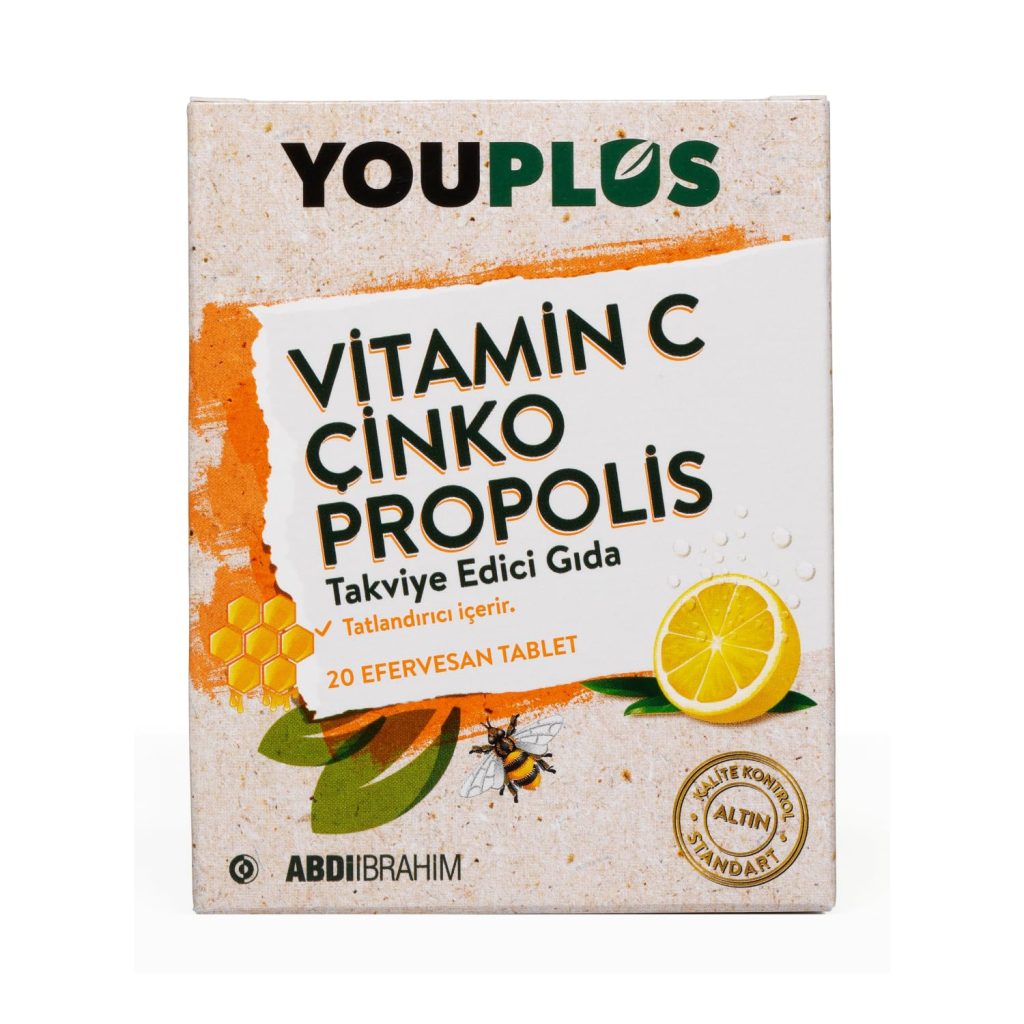Youplus Vitamin C, Çinko & Propolis 20 Efervesan Tablet – MegTR