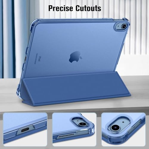 Apple iPad 11.Nesil A16 11inç/10.Nesil 10.9inç ile uyumlu Kılıf Flip Cover Kalem Bölmeli PC Case Lacivert – MegTR