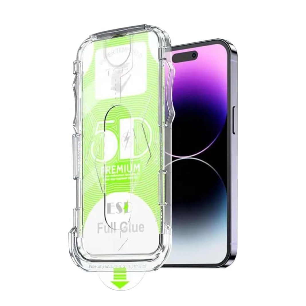 BABİLDEN Apple iPhone 15 İle Uyumlu Hizalama Aparatlı ve Takılırken Camın Altında Kesinlikle Toz Bırakmayan Darbelere Karşı Ekstra Güçlü Ekran Koruyucu Cam – MegTR