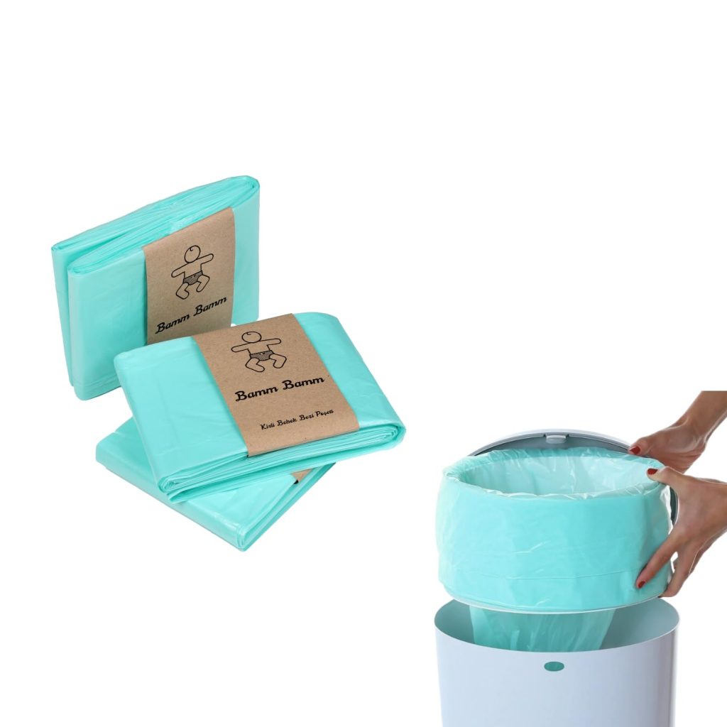 Bamm Bamm 16L Korbell Çöp Kutuları İle Uyumlu Toplam 2250 Adet Bebek Bezi Kapasiteli 3 Paket Çöp Poşeti – MegTR
