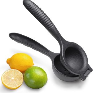 Deconox Döküm Limon Sıkacağı Limon Presi Büyük Boy 24 cm, Siyah Metal Limon Sıkacağı, Döküm Narenciye Sıkacağı (DÖKÜM LİMON SIKICI) – MegTR