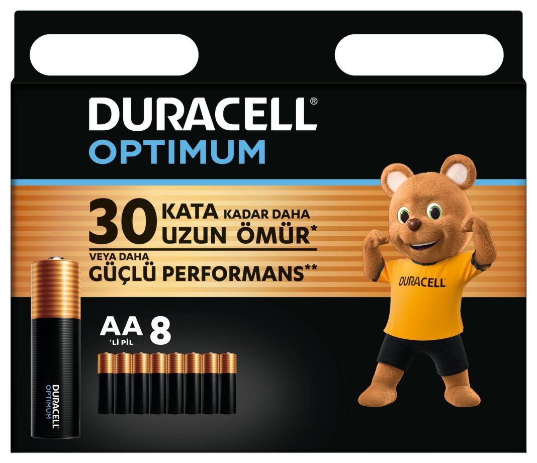 Duracell Optimum AA Alkalin Kalem Pil (8'li Paket) 1,5V – LR6 MX1500 – MegTR