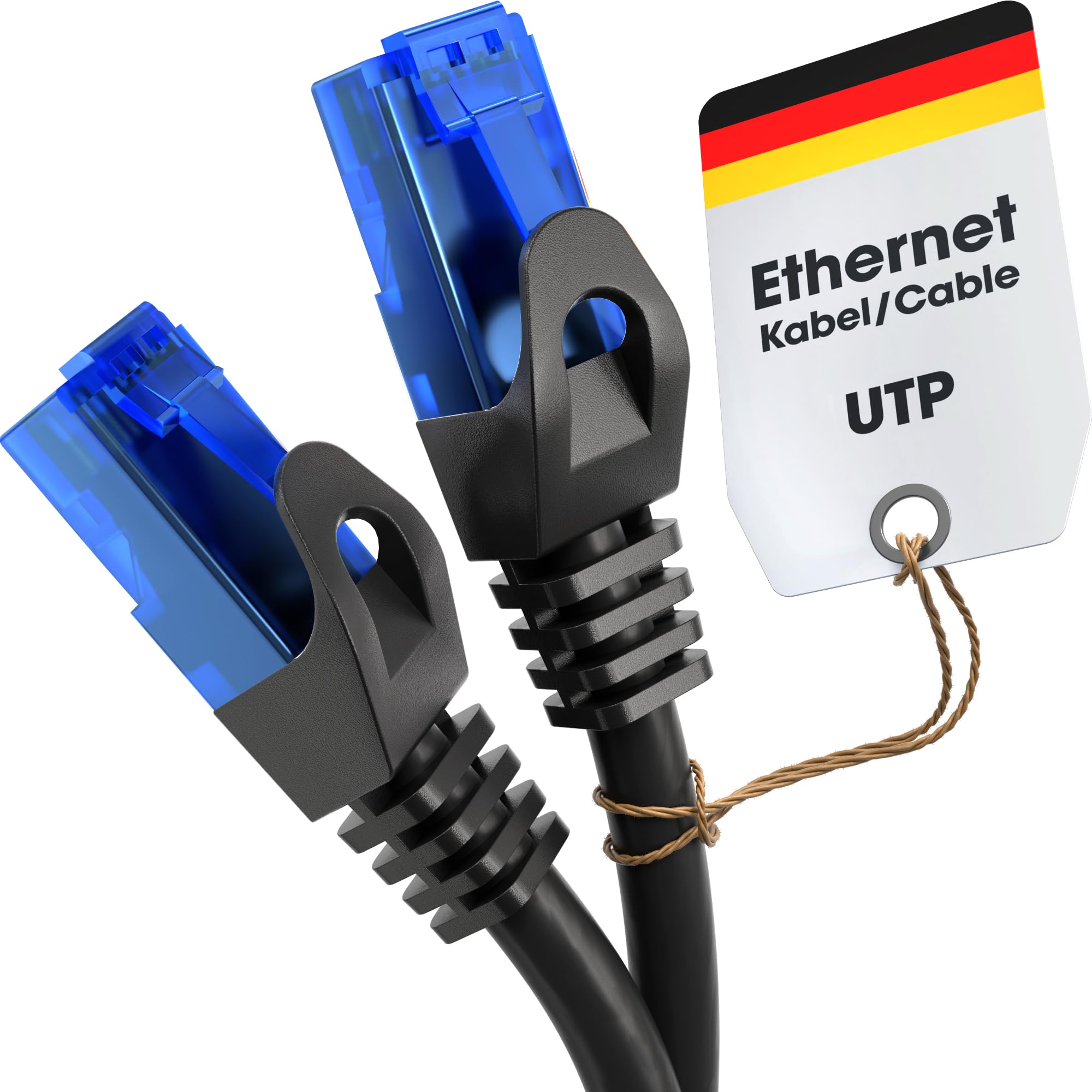 KabelDirekt – Ethernet Kablosu, Ağ Kablosu, LAN – 15m – 0,25-30m arasında mevcuttur (10Gbps, Gigabit Ağlar için Fiber Hızı, RJ45 ile Switch/Router/Modem, siyah/mavi) – MegTR
