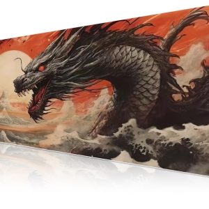 Klasse Pro – 10 Farklı Model Dikişli Kenar 90×40 cm Oyuncu Gaming Mouse Pad (Drake Dawn, 90×40 cm) – MegTR