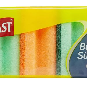 Koroplast Çift Taraflı Oluklu Bulaşık Süngeri 5'li, Çizik & İz Bırakmaz, Yağ ve Leke Çıkarıcı Mutfak Temizlik Süngeri, Tava, Tencere, Tabak, Bardak, Çatal, Bıçak, Ocak, Tezgah, Cam & Seramik Yüzeyler – MegTR