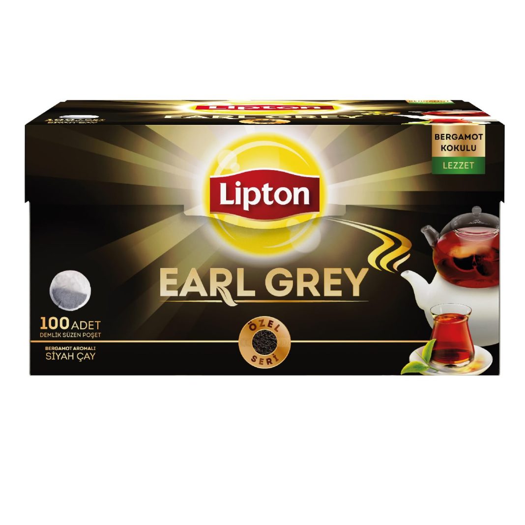 Lipton Earl Grey Demlik Süzen Poşet Bergamot Aramolı Siyah Çay 100'lü Paket – MegTR