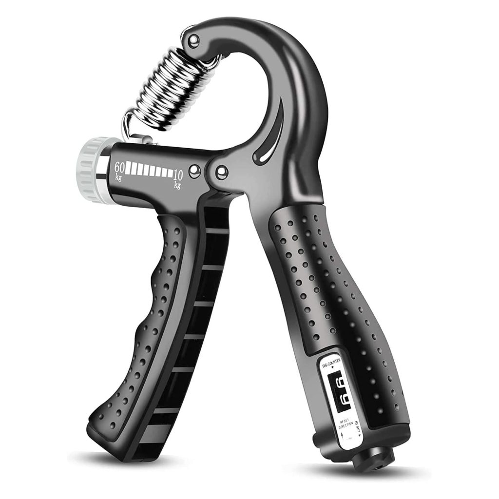 Mallez El Kavrama Güçlendirici, 10-60kg Ayarlanabilir El Kavrama Egzersiz Aleti Ön Kol ile Sayma Fonksiyonu, Kas Geliştirme, Yaralanma Sonrası İyileşme ve Stres Giderme için El Eğiticisi – MegTR