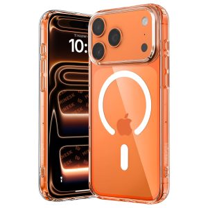 Minesk iPhone 17 Pro Max için Origin Serisi Premium Kalite Magsafe ile Uyumlu Kılıf Crystal Clear Super Şeffaf Materyal ve İnceltilmiş 3D Gerçek Manyetik Çember (17 Pro Max) – MegTR