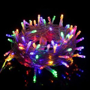 Robeve 10 Metre 100 Ledli Fişli LED Işık RGB Karışık Renk Yılbaşı Led Işık Dekor Lambası Yılbaşı Ağacı Işığı Organizasyon LED Işık Düğün Nişan Kına Organizasyon Işığı Yılbaşı Led Işığı – MegTR