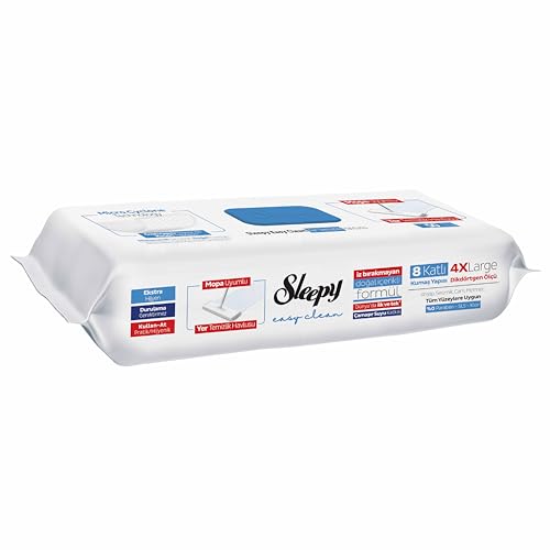 Sleepy Easy Clean Çamaşır Suyu Katkılı Mopa Uyumlu Yer Temizlik Havlusu&Mendili 50 Yaprak – MegTR