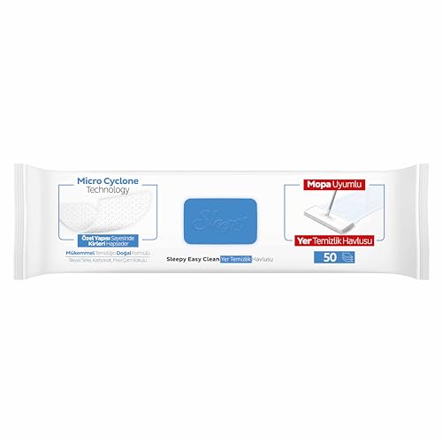 Sleepy Easy Clean Çamaşır Suyu Katkılı Mopa Uyumlu Yer Temizlik Havlusu&Mendili 50 Yaprak – MegTR