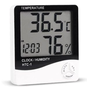 Wellhise HTC-1 Dijital Termometre Sıcaklık Ve Nem Ölçer Higrometre Masa Alarm – MegTR