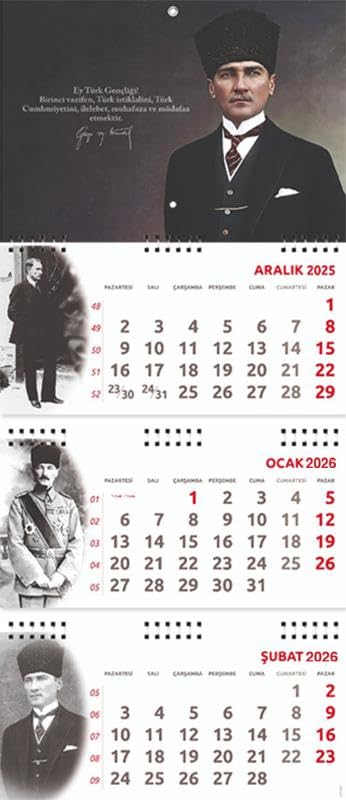 2026 Atatürk Gemici Duvar Takvimi – Gazi – MegTR