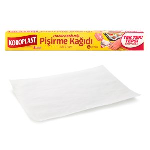 Koroplast Hazır Kesilmiş Pişirme Kağıdı 16 adet 42×37 cm, Helal Sertifikalı BPA İçermez, Fırında Tavuk, Et, Tatlı, Börek Pişirmek için Yüksek Isıya Dayanıklı Hazır Fırın Pişirme Kağıdı Yapışmaz Yanmaz – MegTR