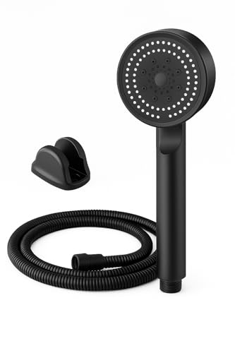 Busstier Turbo Duş Başlığı, Yüksek Basınçlı El Duşu, 5 Fonksiyonlu Duş Başlığı (Siyah Turbo Set) – MegTR