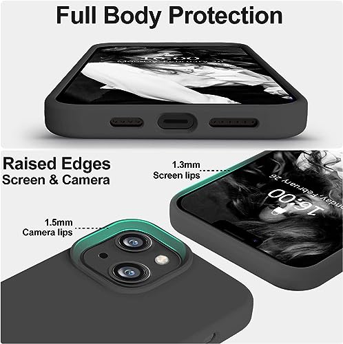 iPhone 15 ile Uyumlu İçi Kadife Lansman Silikon Kılıf – Kamera Korumalı, Darbe Emici, Premium Yumuşak Kapak Siyah – MegTR