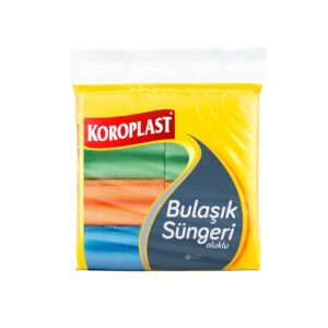 Koroplast Çift Taraflı Oluklu Bulaşık Süngeri 8'li, Çizik & İz Bırakmaz, Yağ ve Leke Çıkarıcı Mutfak Temizlik Süngeri, Tava, Tencere, Tabak, Bardak, Çatal, Bıçak, Ocak, Tezgah, Cam & Seramik Yüzeyler – MegTR