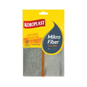 Koroplast Mikrofiber Cam Bezi Tekli, Çift Taraflı Mikrofiber Temizlik Bezi 35×35 cm, Laptop, Bilgisayar, Televizyon, Telefon, Cam, Pencere, Ayna, Araba, Araç Temizliği için Toz, Tüy, Çizik Bırakmaz – MegTR