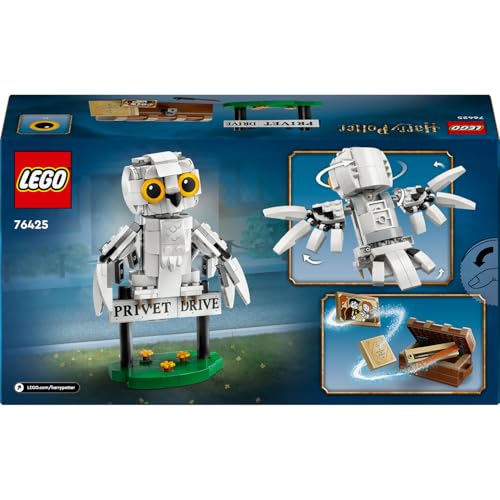 LEGO Harry Potter Hedwig, Privet Drive 4 Numara’da 76425-7 Yaş ve Üzeri Harry Potter Hayranları için Koleksiyonluk Yaratıcı Oyuncak Yapım Seti (336 Parça) – MegTR