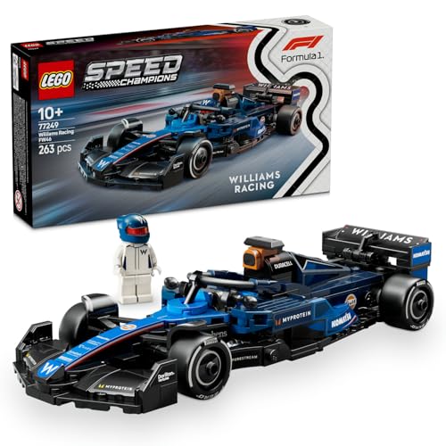 LEGO Speed Champions Williams Racing FW46 F1 Yarış Arabası 77249 – 10 Yaş ve Üzeri Kız ve Erkek Çocukları ile Yetişkin Motorseverler için Sürücü Minifigürü İçeren Yapım ve Sergileme Seti (263 Parça) – MegTR
