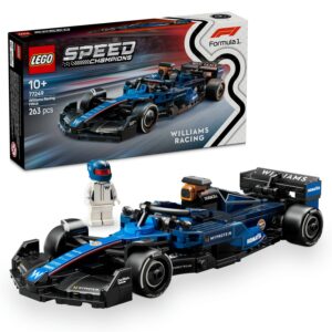 LEGO Speed Champions Williams Racing FW46 F1 Yarış Arabası 77249 – 10 Yaş ve Üzeri Kız ve Erkek Çocukları ile Yetişkin Motorseverler için Sürücü Minifigürü İçeren Yapım ve Sergileme Seti (263 Parça) – MegTR