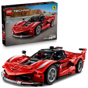 LEGO Technic Ferrari FXX K 42212 – 10 Yaş ve Üzeri Çocuklar için STEM'e İlgi Uyandıran Model Araba Oyuncak Yapım Seti, Spor Araba Tutkunları İçin Yaratıcı Hediye Fikri ve Eğitici Oyun (897 Parça) – MegTR