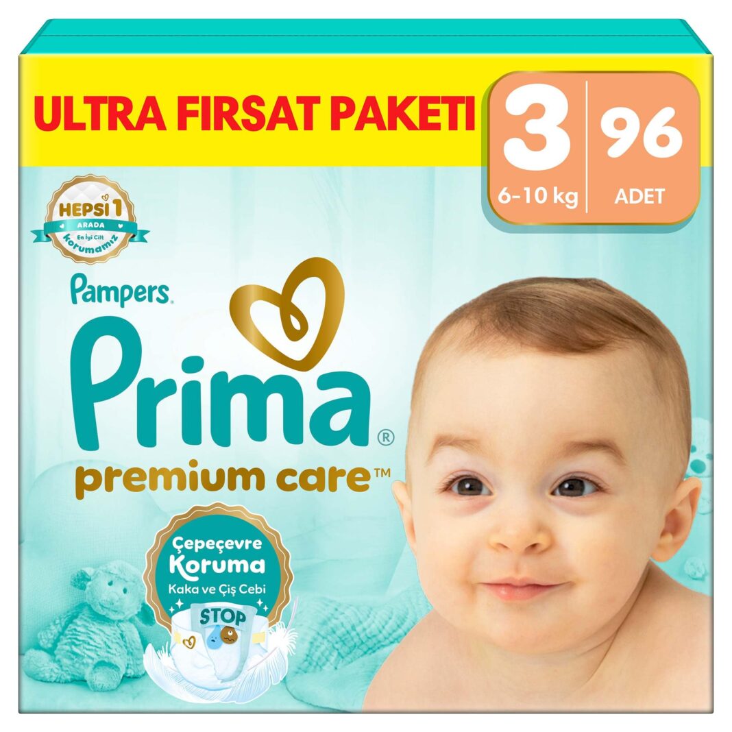 Prima Bebek Bezi Premium Care 3 Numara 96 Adet Ultra Fırsat Paketi – MegTR