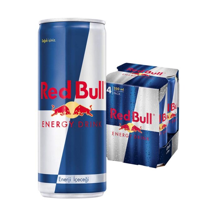 Red Bull Enerji İçeceği, 250 ml (4'lü Paket, 4×250 ml) Orijinal – MegTR
