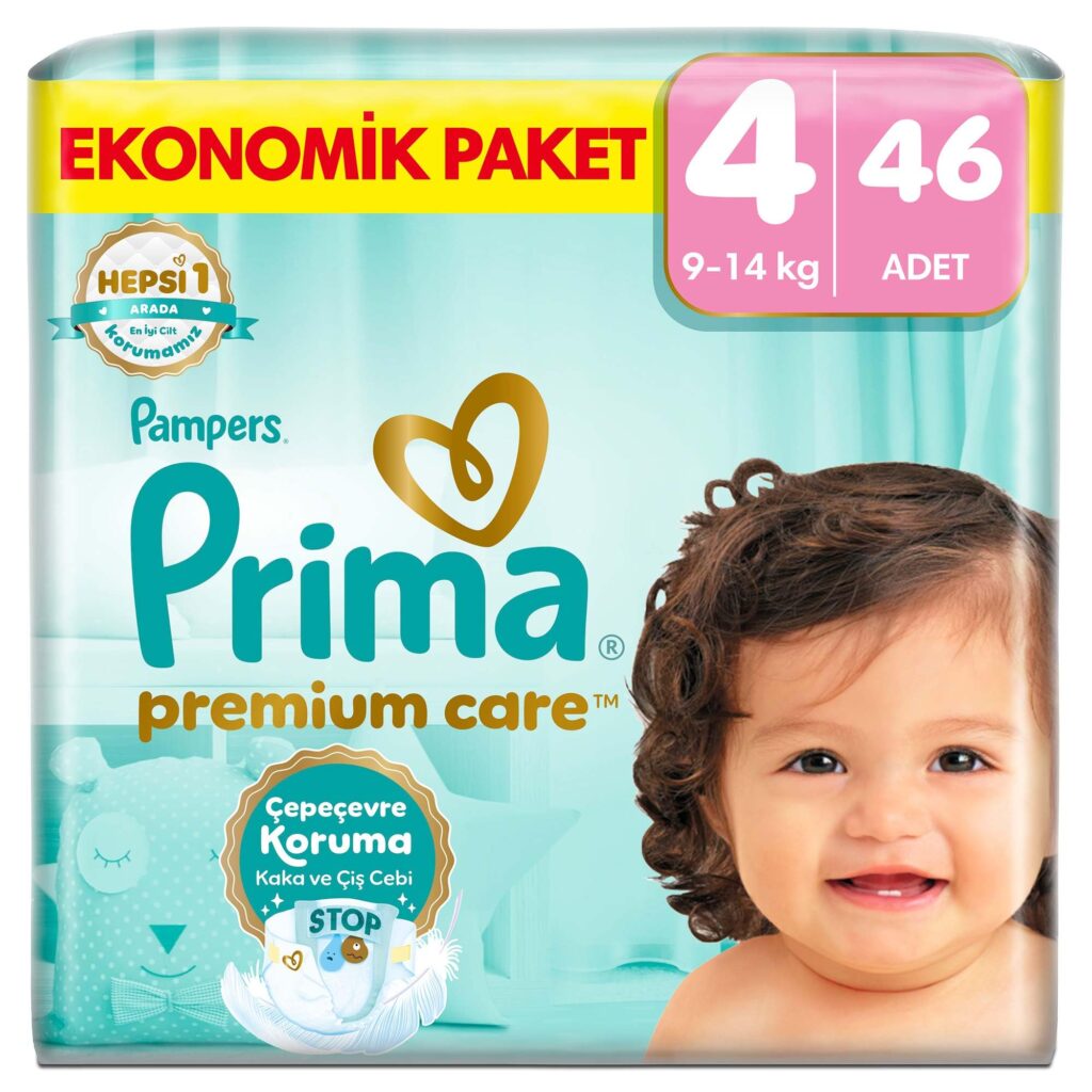 Prima Bebek Bezi Premium Care 4 Numara 46 Adet Ekonomik Paket – MegTR