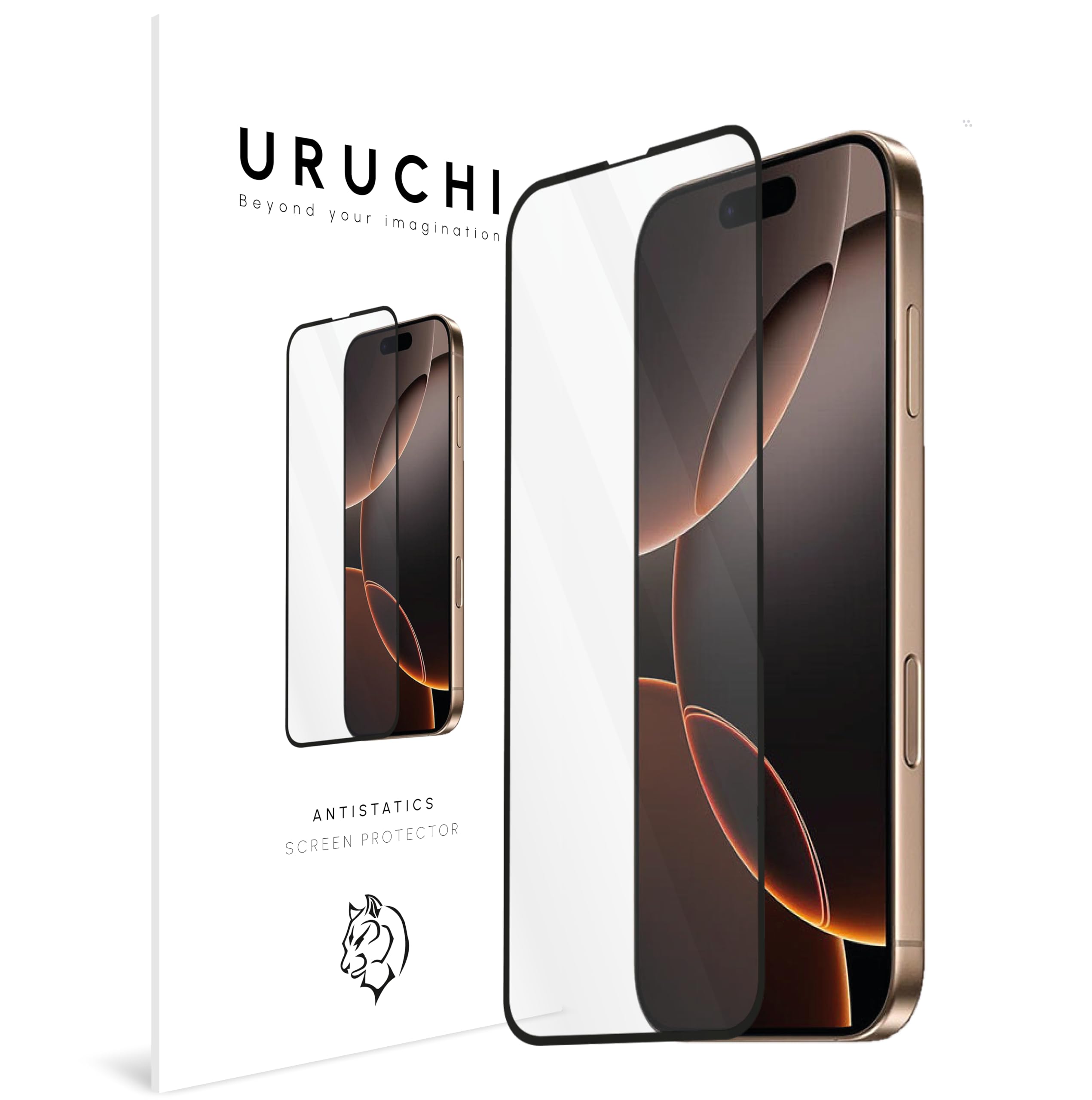 URUCHI iPhone 17e / 16e Anti-Statik Ekran Koruyucu, HD Tam Kapsamlı Ekran Kapağı Cam Filmi – MegTR