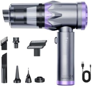 AEE® Kablosuz Güçlü Araç Süpürgesi ve Hava Üfleyici | 20000Pa Turbo Vakum Gücü | 3 Kademeli Fırçasız Motor | Şarjlı Mini El Süpürgesi | HEPA Filtreli Oto Süpürgesi | Ev Ofis Araba Temizlik Makinesi | – MegTR