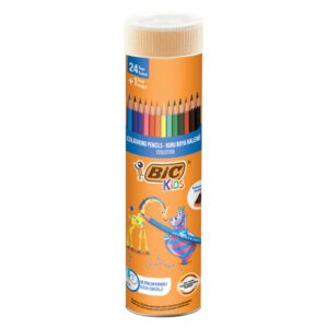 BIC Kids Evolution Kuru Boya Kalemi 25'li Metal Tüp , Kıymık Oluşturmaz, Çiğnemeye Karşı Dayanıklı, Kolay Açılır – MegTR
